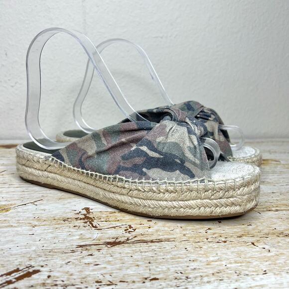 Splendid Camo Albany Espadrille Slide Sandals 9 - Picture 4 of 11